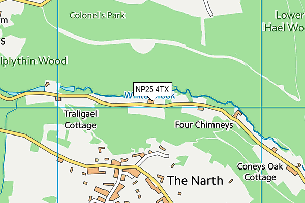 NP25 4TX map - OS VectorMap District (Ordnance Survey)