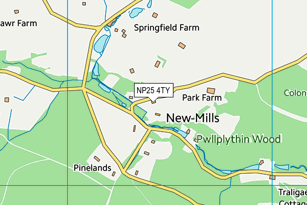 NP25 4TY map - OS VectorMap District (Ordnance Survey)