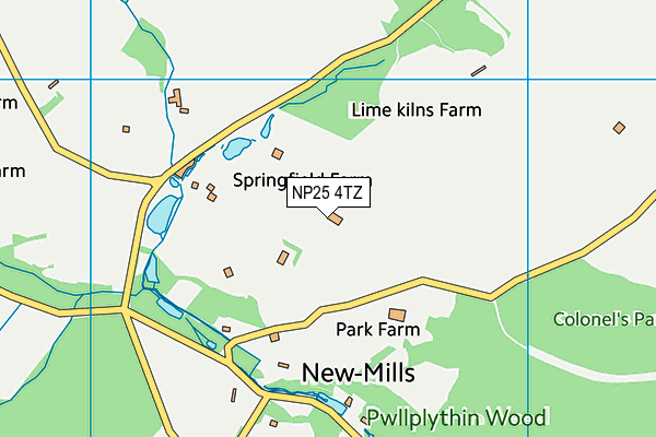 NP25 4TZ map - OS VectorMap District (Ordnance Survey)