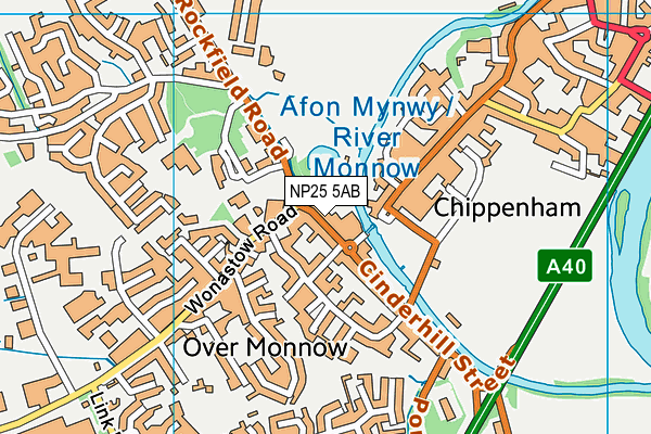NP25 5AB map - OS VectorMap District (Ordnance Survey)
