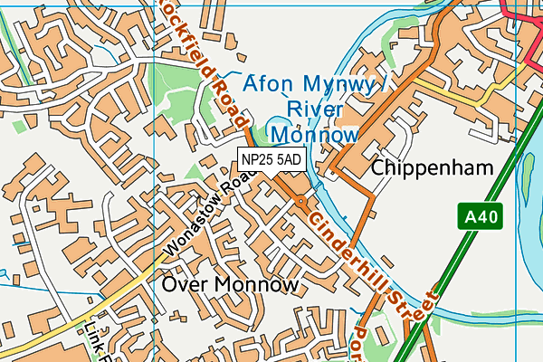 NP25 5AD map - OS VectorMap District (Ordnance Survey)