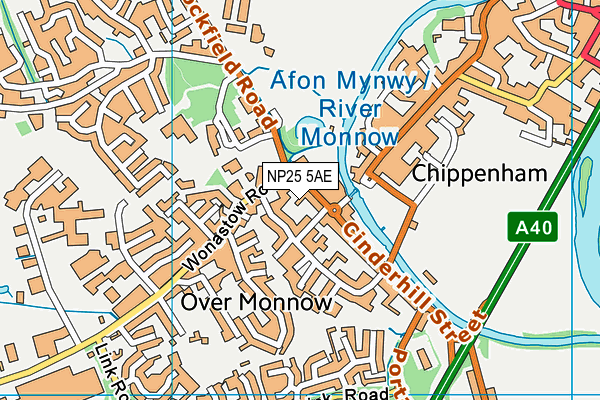 NP25 5AE map - OS VectorMap District (Ordnance Survey)