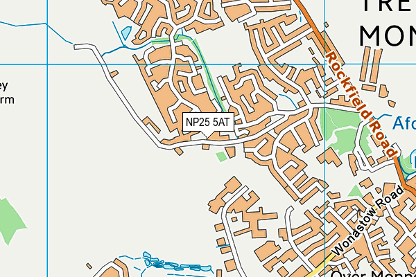 NP25 5AT map - OS VectorMap District (Ordnance Survey)