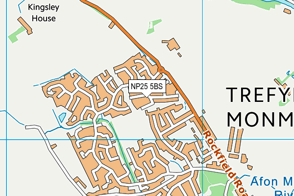 NP25 5BS map - OS VectorMap District (Ordnance Survey)