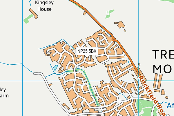 NP25 5BX map - OS VectorMap District (Ordnance Survey)