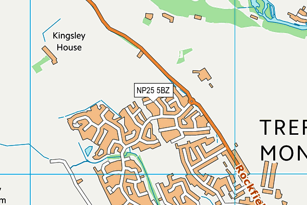 NP25 5BZ map - OS VectorMap District (Ordnance Survey)