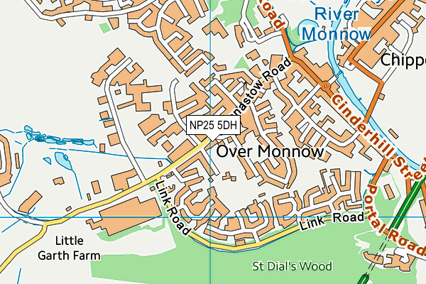 NP25 5DH map - OS VectorMap District (Ordnance Survey)