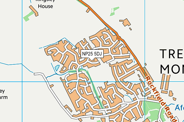NP25 5DJ map - OS VectorMap District (Ordnance Survey)
