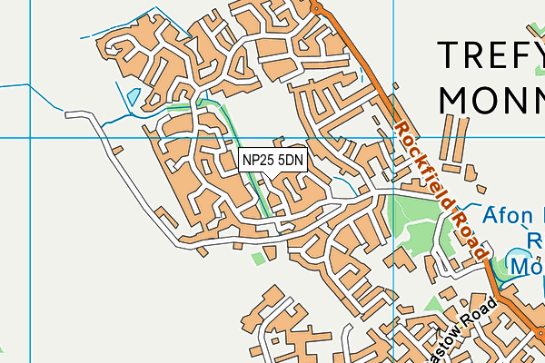 NP25 5DN map - OS VectorMap District (Ordnance Survey)