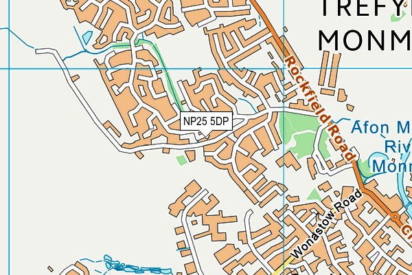 NP25 5DP map - OS VectorMap District (Ordnance Survey)