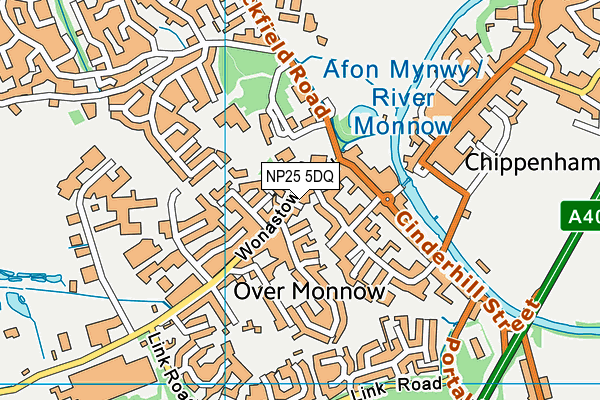 NP25 5DQ map - OS VectorMap District (Ordnance Survey)