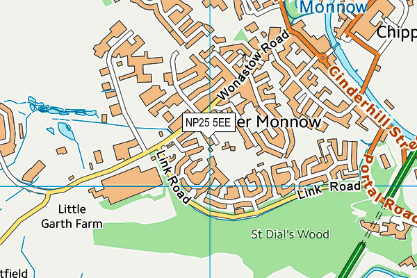 NP25 5EE map - OS VectorMap District (Ordnance Survey)