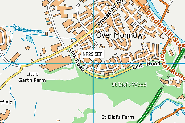 NP25 5EF map - OS VectorMap District (Ordnance Survey)