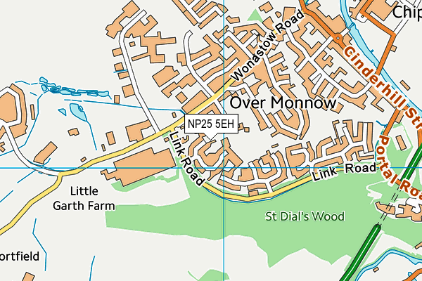 NP25 5EH map - OS VectorMap District (Ordnance Survey)