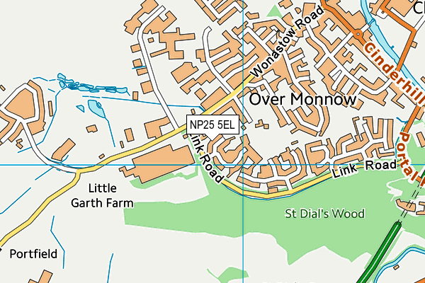 NP25 5EL map - OS VectorMap District (Ordnance Survey)