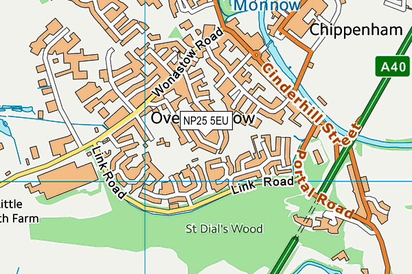 NP25 5EU map - OS VectorMap District (Ordnance Survey)