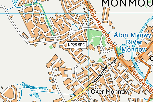 NP25 5FG map - OS VectorMap District (Ordnance Survey)