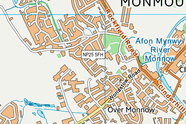 NP25 5FH map - OS VectorMap District (Ordnance Survey)