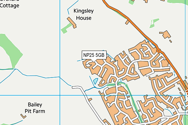 NP25 5GB map - OS VectorMap District (Ordnance Survey)