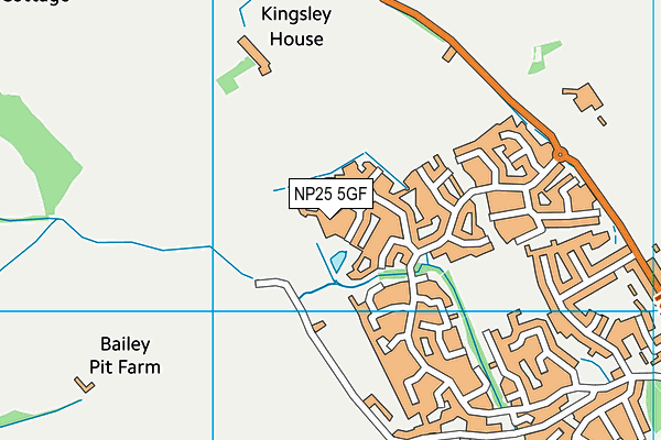 NP25 5GF map - OS VectorMap District (Ordnance Survey)