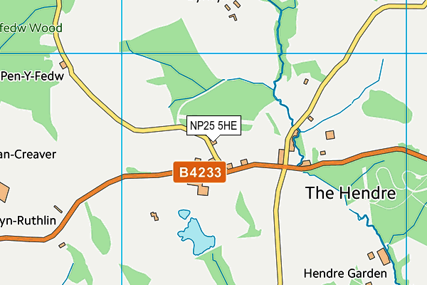 NP25 5HE map - OS VectorMap District (Ordnance Survey)
