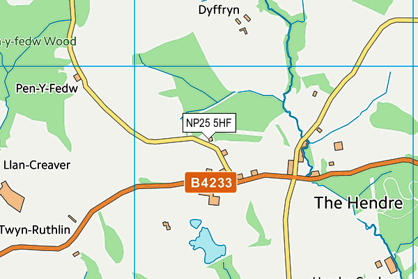 NP25 5HF map - OS VectorMap District (Ordnance Survey)