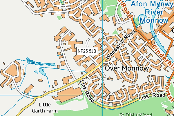 NP25 5JB map - OS VectorMap District (Ordnance Survey)