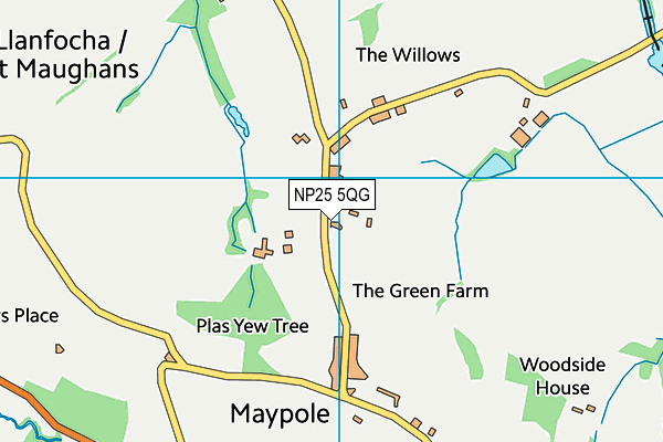 NP25 5QG map - OS VectorMap District (Ordnance Survey)