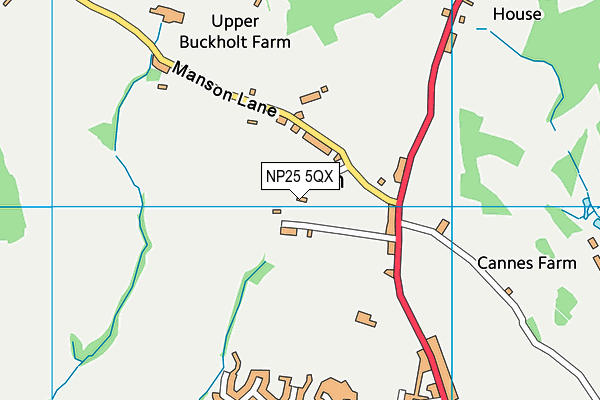 NP25 5QX map - OS VectorMap District (Ordnance Survey)