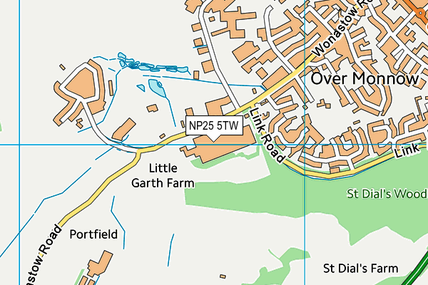 NP25 5TW map - OS VectorMap District (Ordnance Survey)