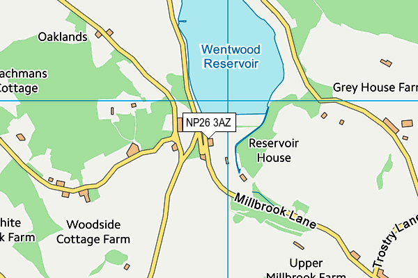 NP26 3AZ map - OS VectorMap District (Ordnance Survey)