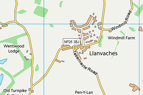 NP26 3BJ map - OS VectorMap District (Ordnance Survey)