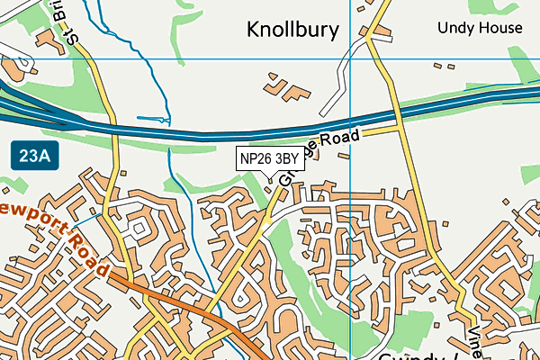 NP26 3BY map - OS VectorMap District (Ordnance Survey)