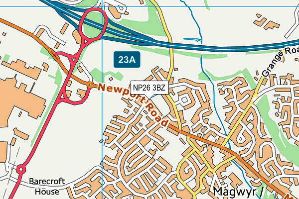 NP26 3BZ map - OS VectorMap District (Ordnance Survey)