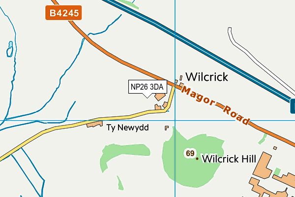NP26 3DA map - OS VectorMap District (Ordnance Survey)