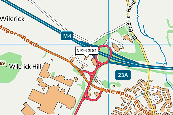 NP26 3DG map - OS VectorMap District (Ordnance Survey)
