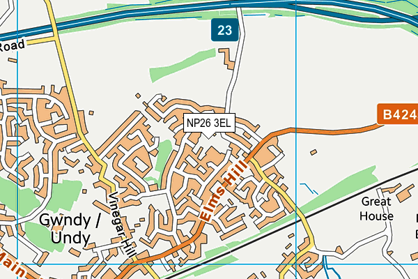 NP26 3EL map - OS VectorMap District (Ordnance Survey)