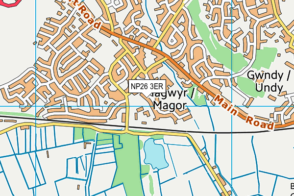 NP26 3ER map - OS VectorMap District (Ordnance Survey)