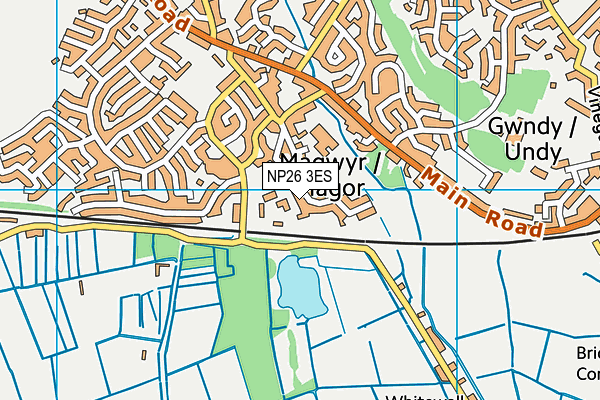 NP26 3ES map - OS VectorMap District (Ordnance Survey)