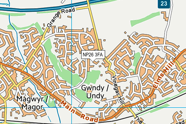 NP26 3FA map - OS VectorMap District (Ordnance Survey)