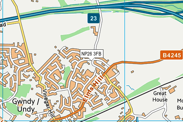 NP26 3FB map - OS VectorMap District (Ordnance Survey)