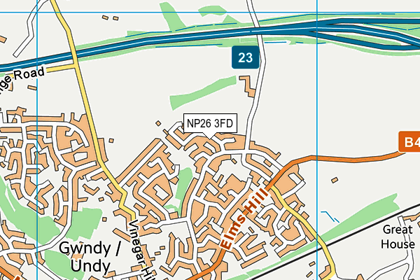 NP26 3FD map - OS VectorMap District (Ordnance Survey)