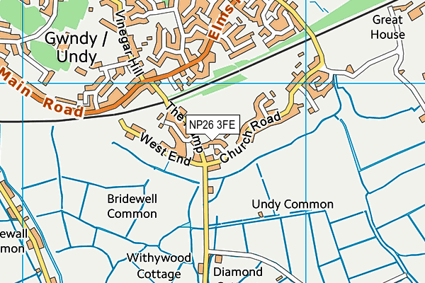 NP26 3FE map - OS VectorMap District (Ordnance Survey)