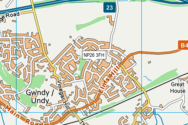 NP26 3FH map - OS VectorMap District (Ordnance Survey)