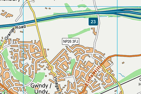 NP26 3FJ map - OS VectorMap District (Ordnance Survey)