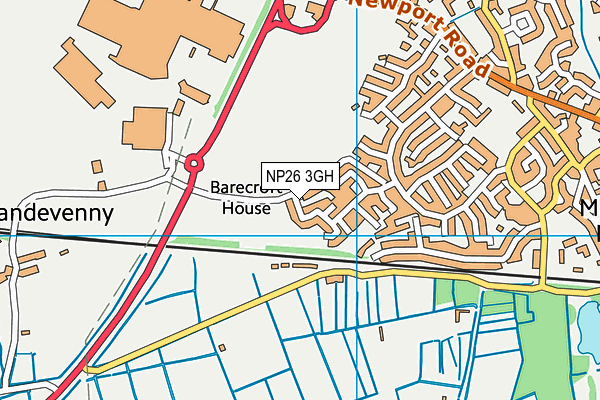 NP26 3GH map - OS VectorMap District (Ordnance Survey)