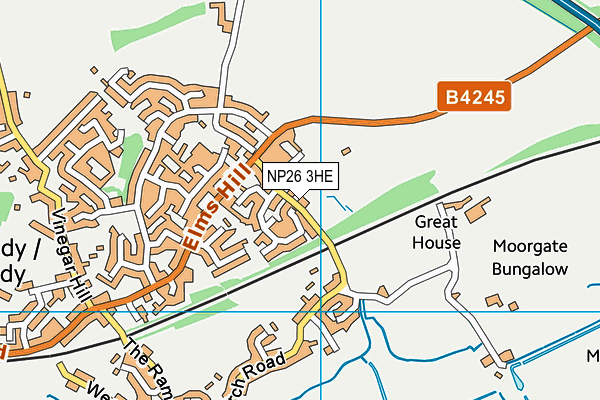 NP26 3HE map - OS VectorMap District (Ordnance Survey)