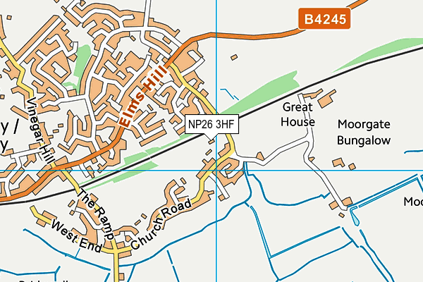 NP26 3HF map - OS VectorMap District (Ordnance Survey)