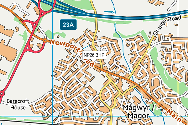 NP26 3HP map - OS VectorMap District (Ordnance Survey)