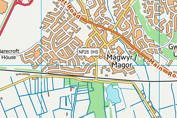 NP26 3HS map - OS VectorMap District (Ordnance Survey)